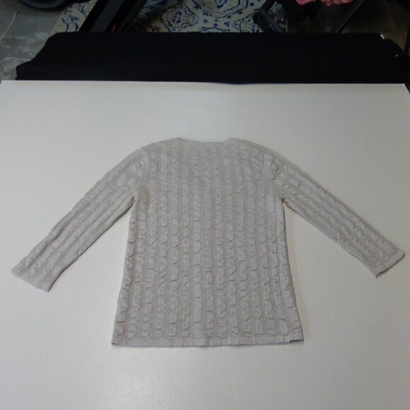 Ruby Road Size Petite Small Light Gray/Silver Sparkly Cardigan - Picture 9 of 9